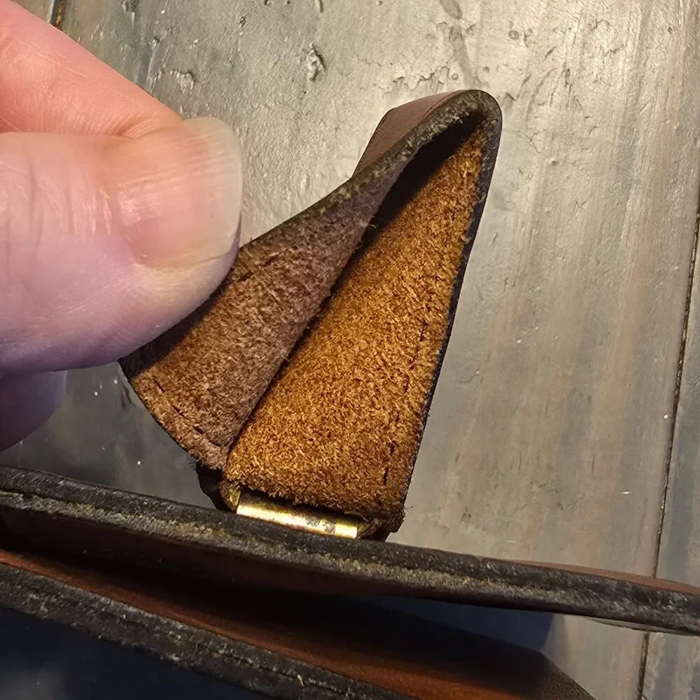 Vintage JAKE JOHNSON Handmade Brown Leather Bifold SIDEKICK Boot Wallet w Clip